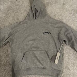 Essentials Heather Gray Men's Hoodie